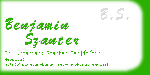 benjamin szanter business card